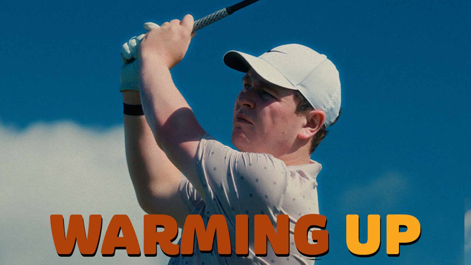 Robert MacIntyre on the set of 'Warming Up'.