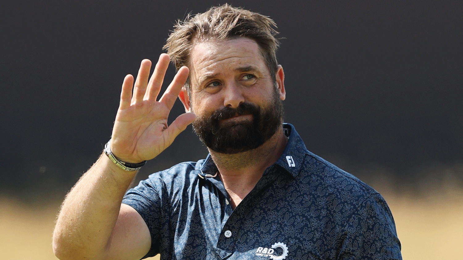 Matthew Baldwin at the open championship on thursday