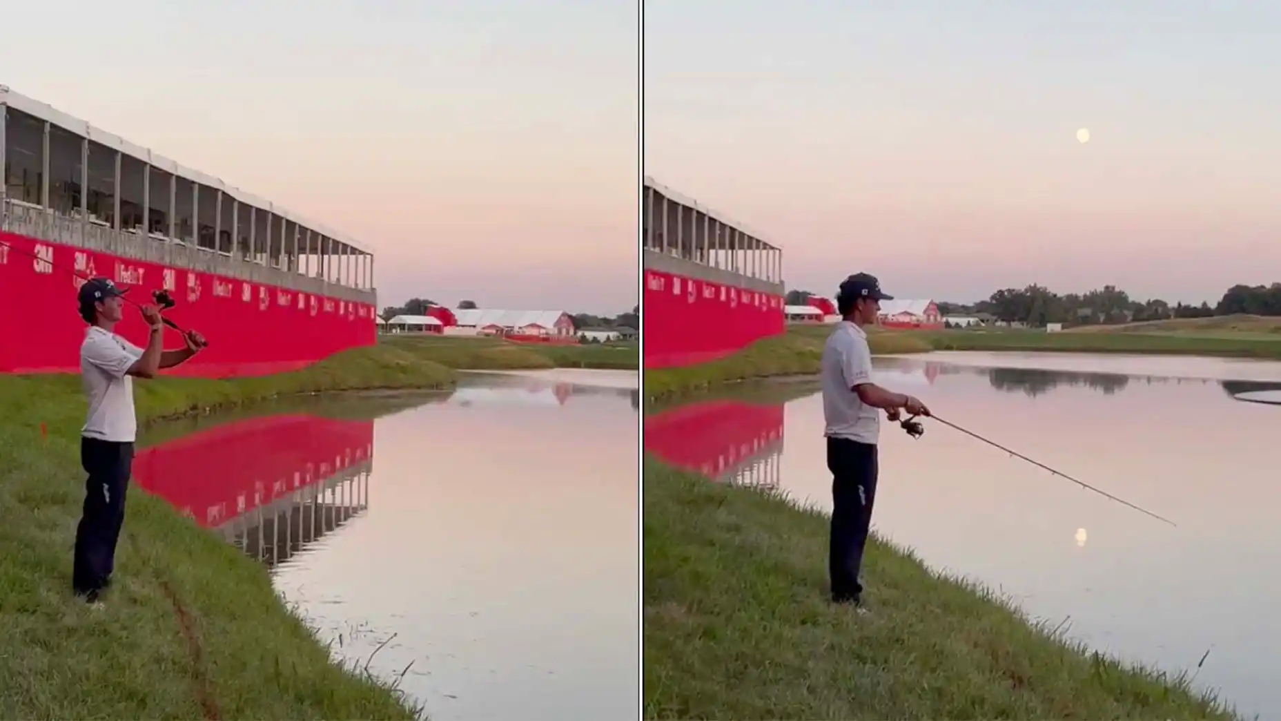 First-time Tour winner's unique fishing celebration goes viral