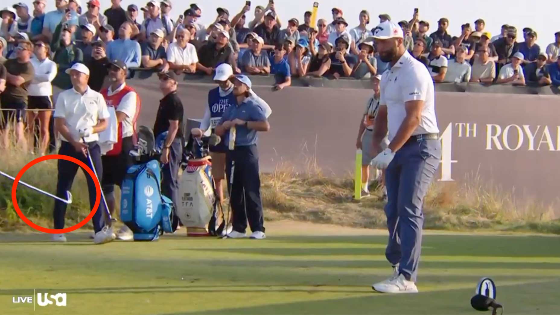 Jon Rahm receives code-of-conduct warning for tomahawking club